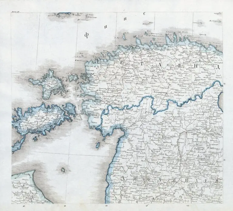 Хранение файлов: 1816. Подробная карта Россійской Имперіи и близъ лежащихъ заграничныхъ владенiй, лист 17.