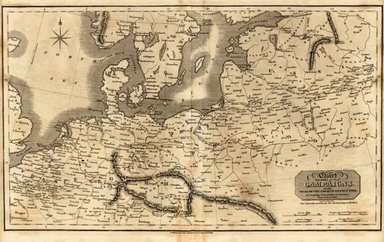 Chart Illustrative of the CAMPAIGNS of the Wars of the French Revolution in Germany, Poland, Russia & France,