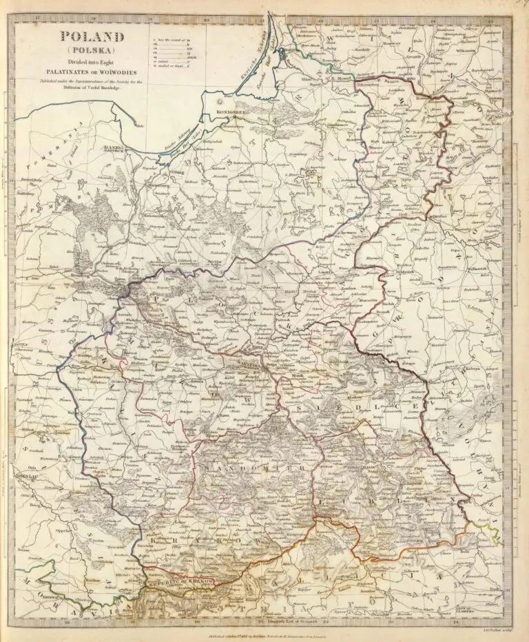 POLAND (POLSKA) Divided into Eight PALATINATES..,