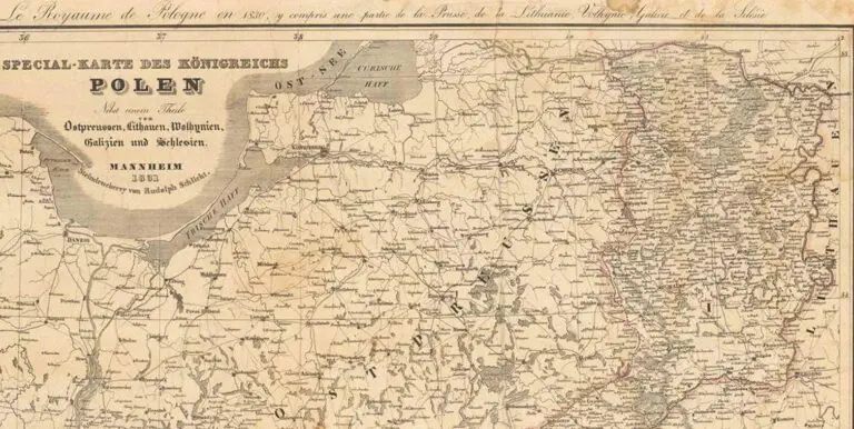 Special- Karte Des Königreichs Polen Nebst einem Theile von Ostpreussen, Lithauen,