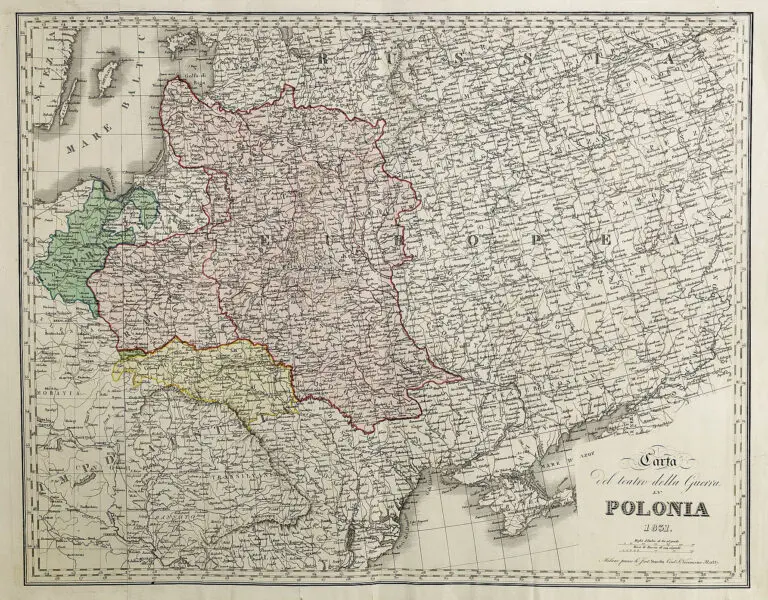 Carta del Teatro della Guerra in Polonia,