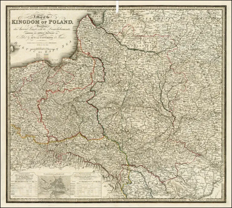 A Map of the KINGDOM OF POLAND, Describing its Ancient Limits with the Dismemberments ...