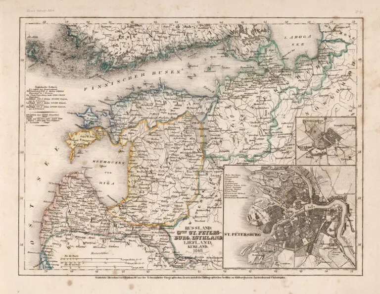 Russland: Gouv. St. Petersburg, Esthland, Liefland, Kurland,
