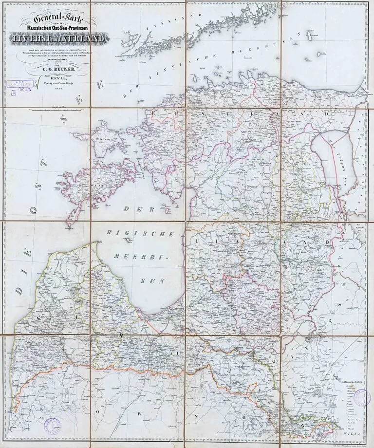 General-Karte LIV- EHST und KURLAND,