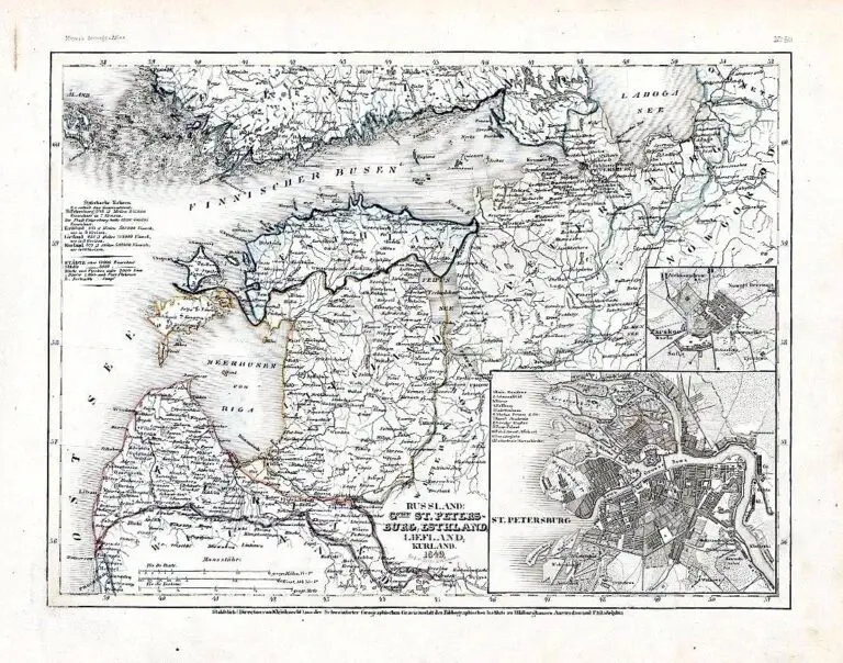 Russland: Gouv. St. Petersburg, Esthland, Liefland, Kurland,