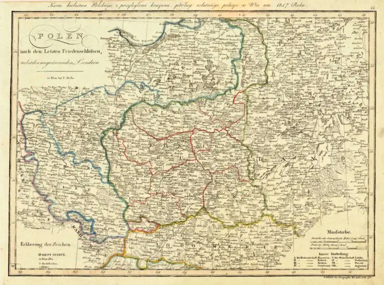 Polen nach den Letzten Friedenschlüssen, nebst den angränzenden Ländern