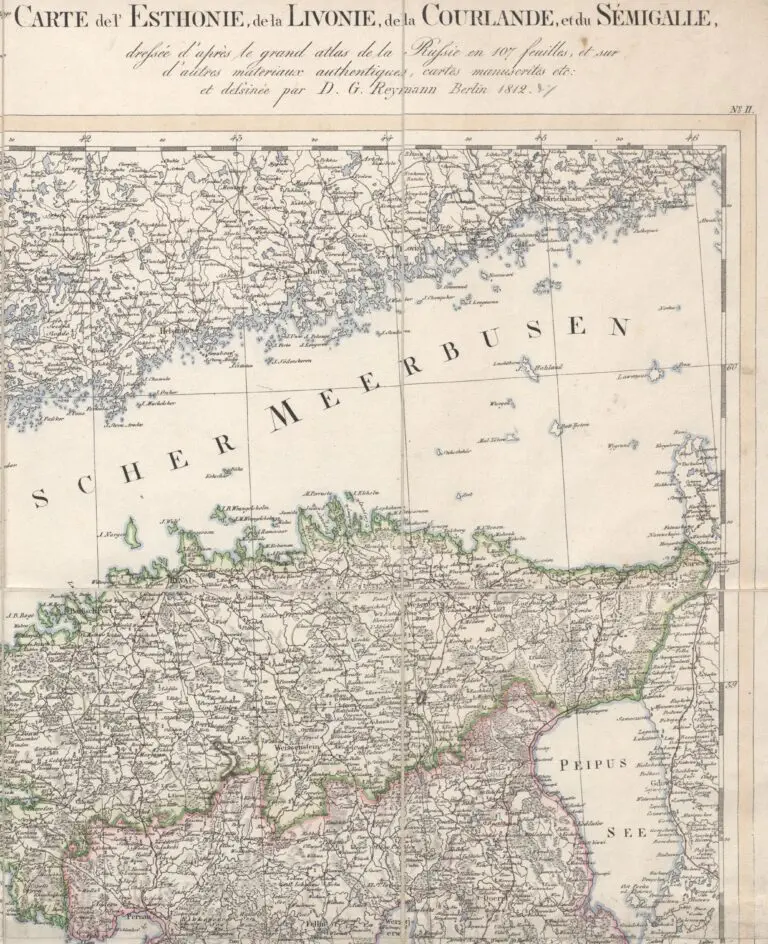 KARTE VON ESTHLAND, LIVLAND, CURLAND und SEMGALLEN...