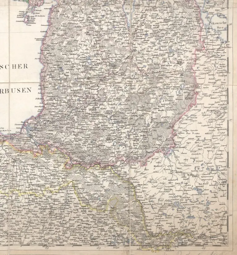 KARTE VON ESTHLAND, LIVLAND, CURLAND und SEMGALLEN...