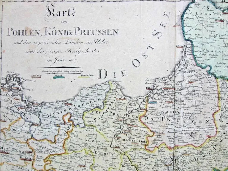 Karte von Pohlen, König: Preussen und den angrenzenden Ländern...,