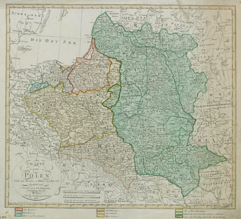 Charte von Polen. Nach dem Frieden zu Tilsit vom 9. July 1807,
