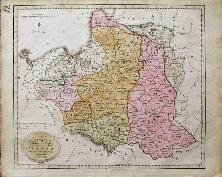 A New and Accurate Map of Poland with its dismemberd Provinces...
