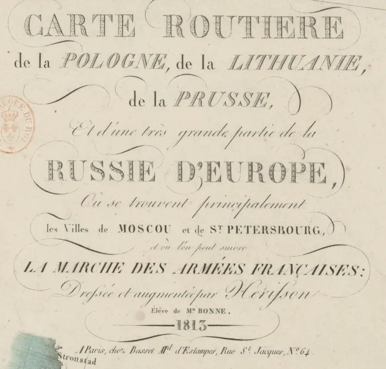 Carte routière de la Pologne , de la Lithuanie , de la Prusse et d