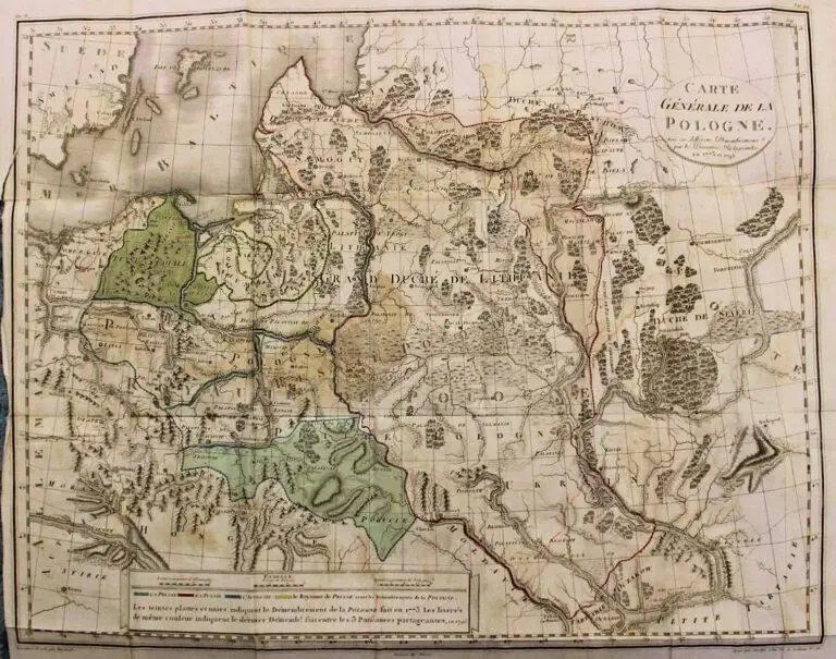 Carte Générale de la Pologne avec ses differens Démembremens par les Puissances Partageantes en 1773 et 1795,