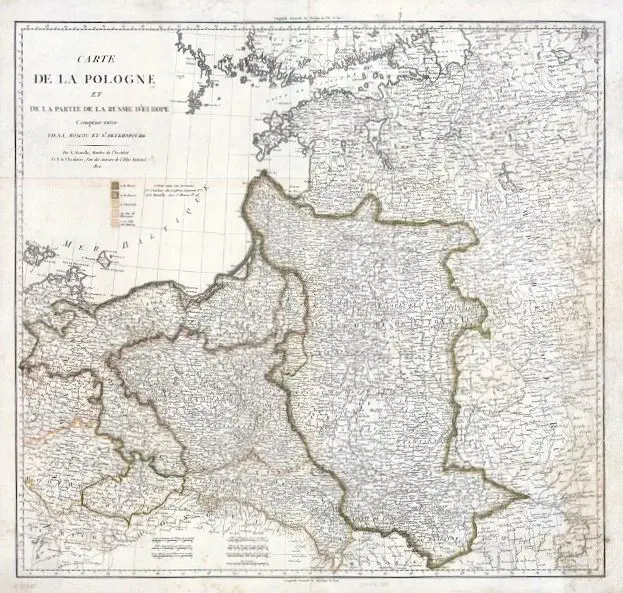 Carte de la Pologne: et de la partie de la Russie d