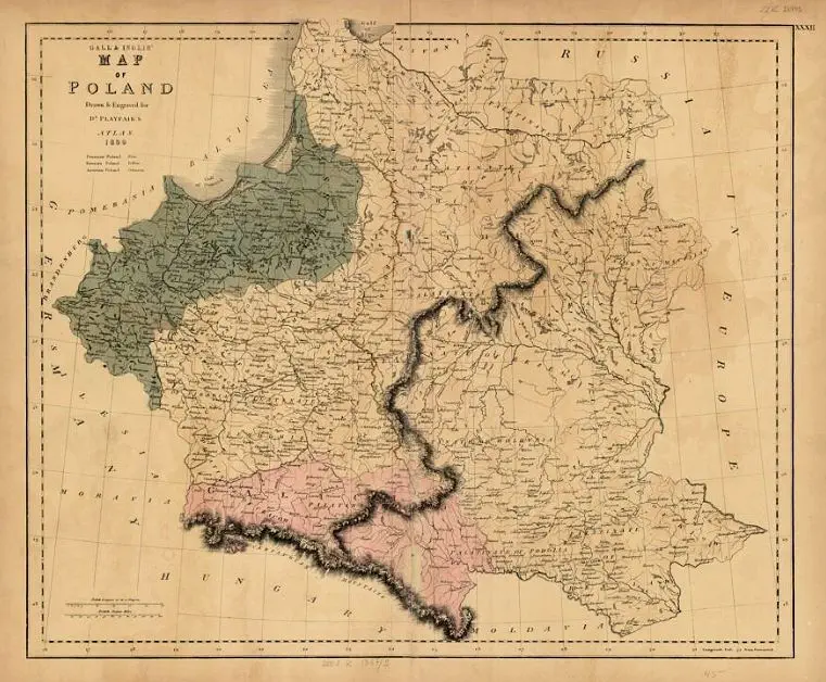 MAP OF POLAND,