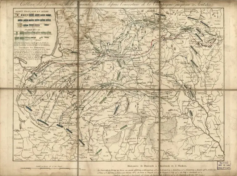 Tableau des opérations de la Grande Armée depuis l
