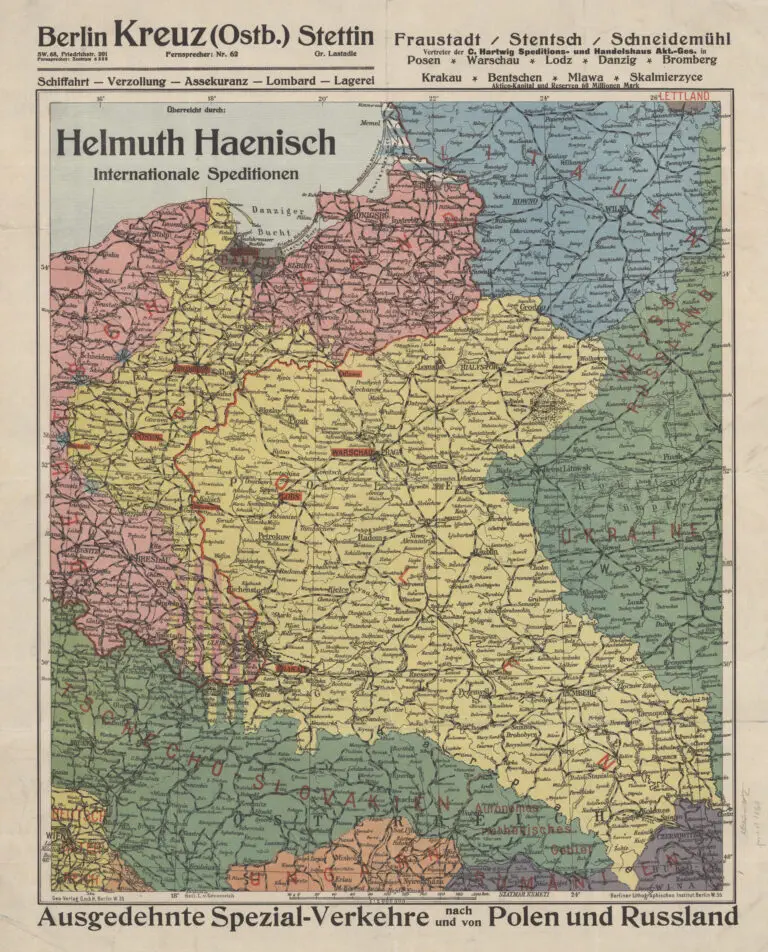 Ausgedehnte Spezial-Verkehre nach und von Polen und Russland, Überreicht durch Helmuth Haenisch,