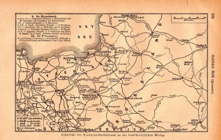 Nebensicht der Truppen Dislokationen an der deutsch- russischen Grenze