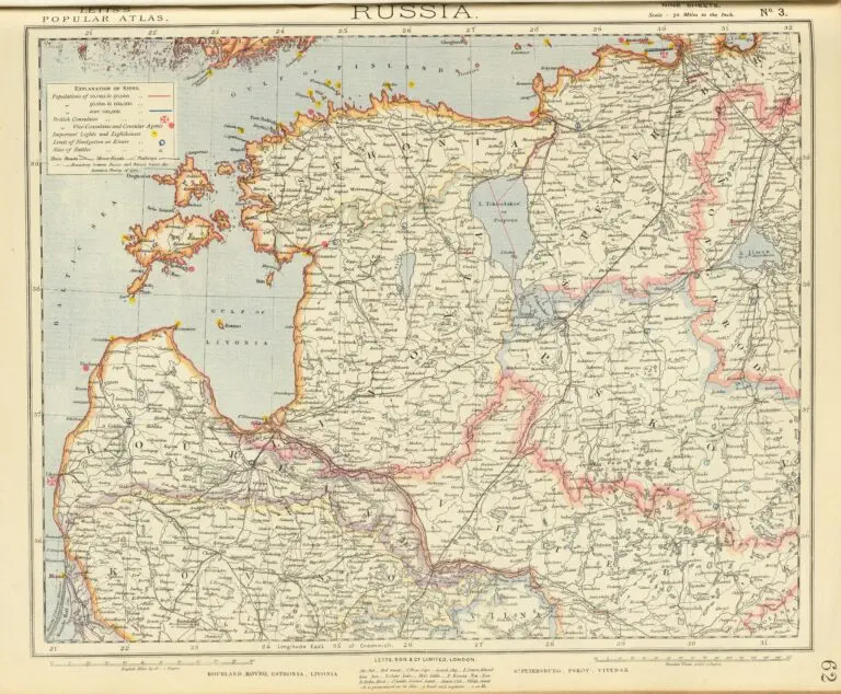 Letts Popular Atlas: Russia (Sheet 3 of 9),