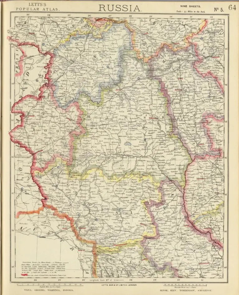 Letts Popular Atlas: Russia [Sheet 5 of 9],