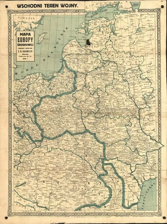 Mapa Europy Środkowej