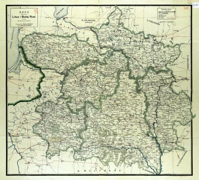 Mapa szseciu   gubernji Litwy i Bialej Rusi.