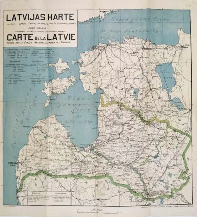 Latvijas Karte. Carte de la Latvie,