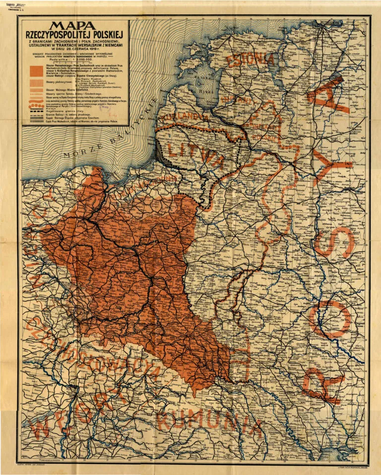 Mapa Rzeczypospolitej Polskiej z ..,