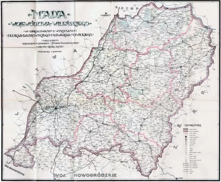 Mapa Wojewodztwa Wilenskiego,