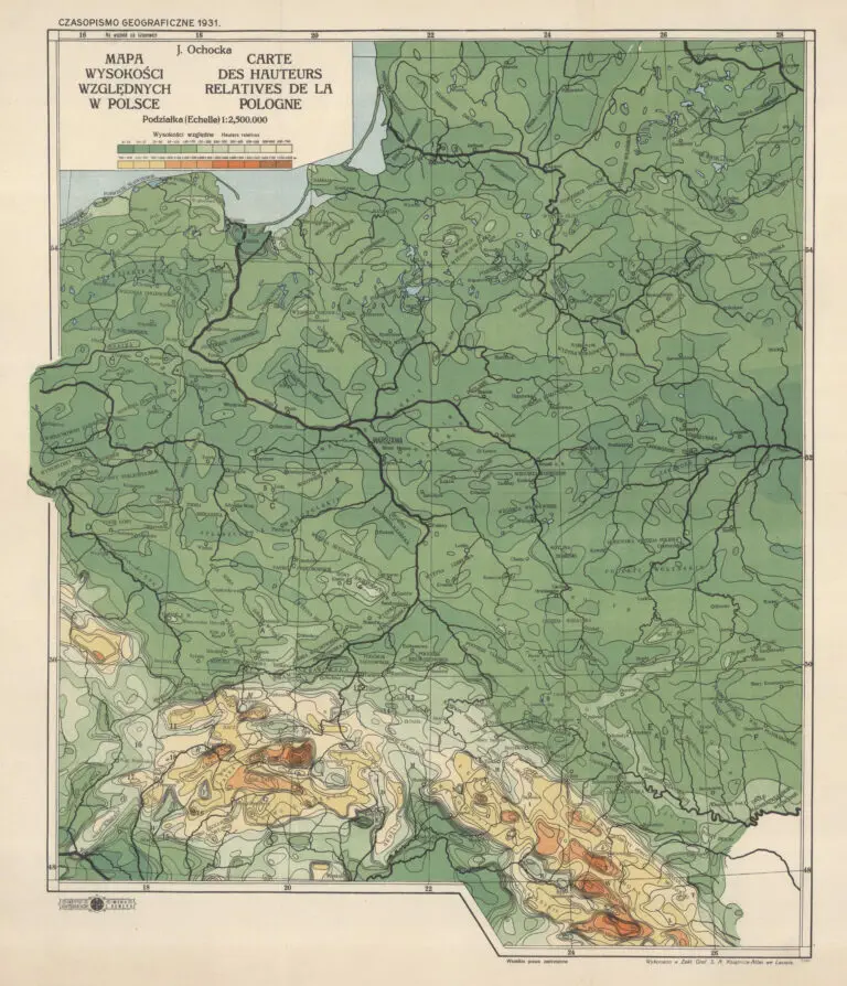Mapa Wysokości Względnych w Polsce