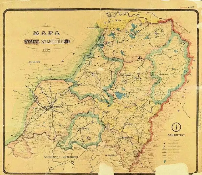 Mapa Wojew. Wilenskiego,