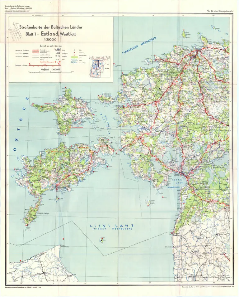 Blatt 1: Estland, Westblatt