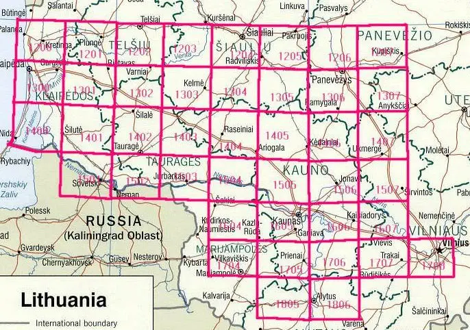 Topograpgical Maps at 1:100 000 key