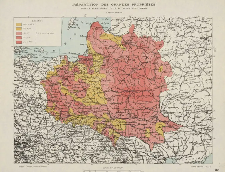 Répartition des Grandes Propriétés Sur le Terretoire de la Pologne Historique, d