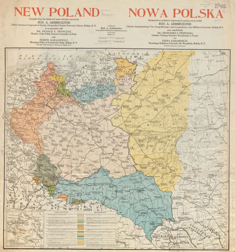 NEW POLAND, Compiled from the latest and most authentic sources by Rudolph A. Armbruester Fellow American Geographical Society, Geographical Expert Grosvenor Library, Buffalo, N.Y.