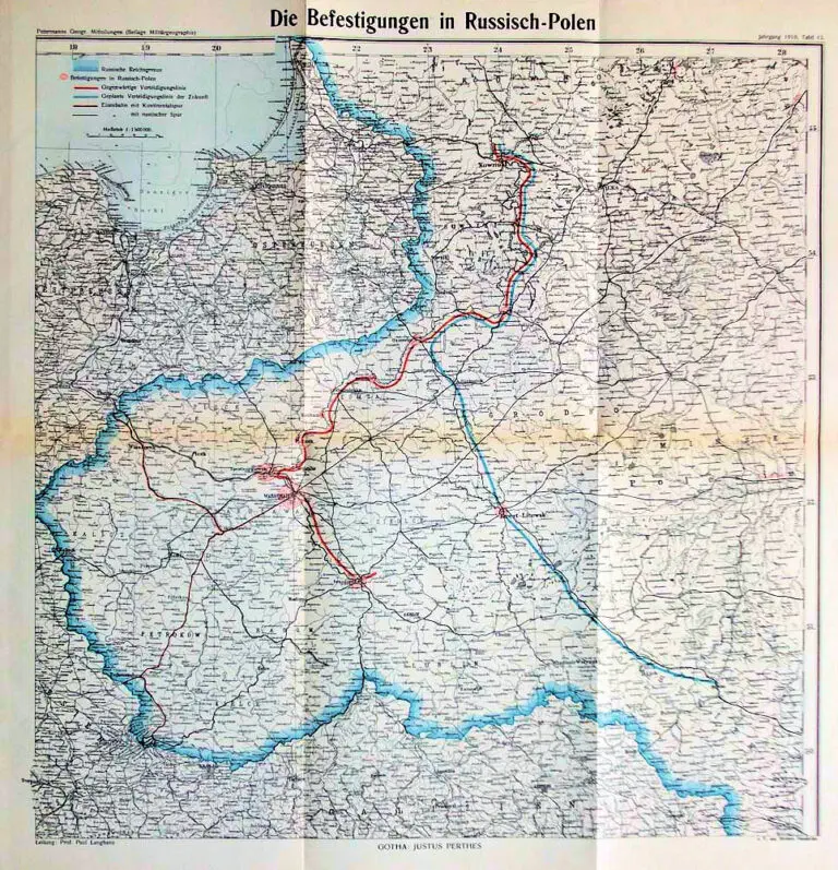 Die Befestigungen in Russisch-Polen.