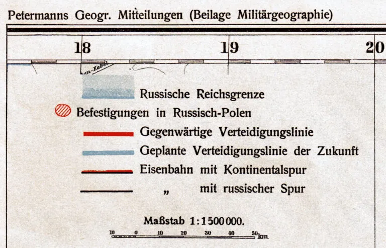 Die Befestigungen in Russisch-Polen.