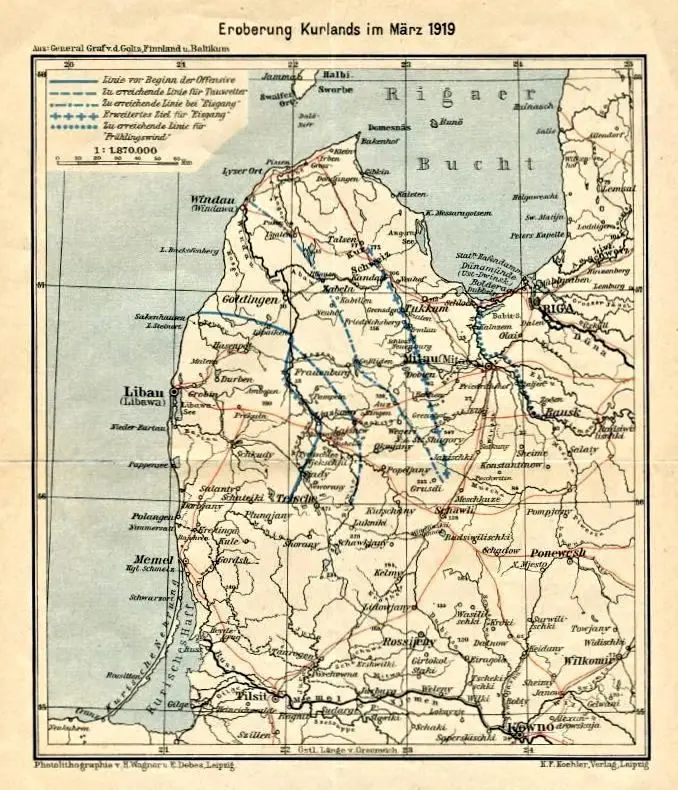 Eroberung Kurlands im Marz 1919
