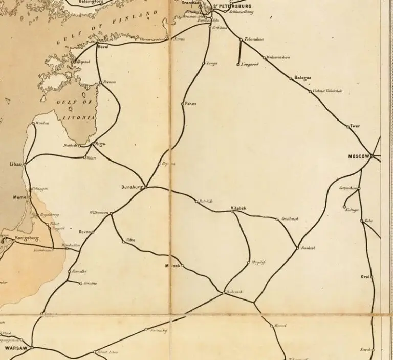 Map of Europe... Shewing the System of Telegraphs with which they are connected,