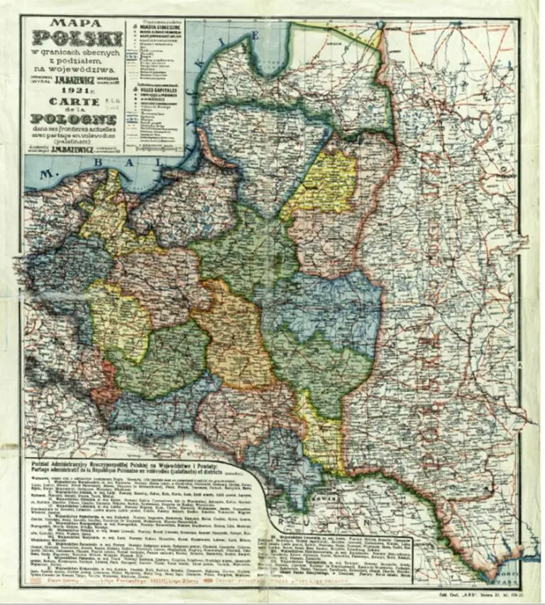 Mapa Polski w granicach obec nych podziałem