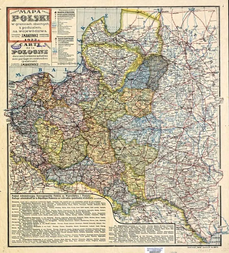 Mapa Polski w granicach obec nych podziałem