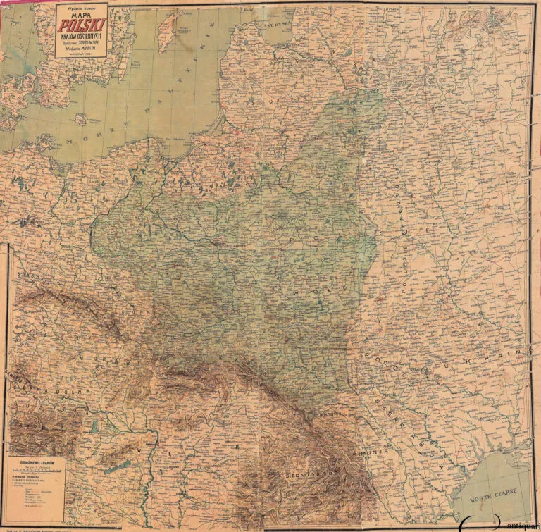 Mapa Polski i krajów ościennych - Wydanie Trzecie
