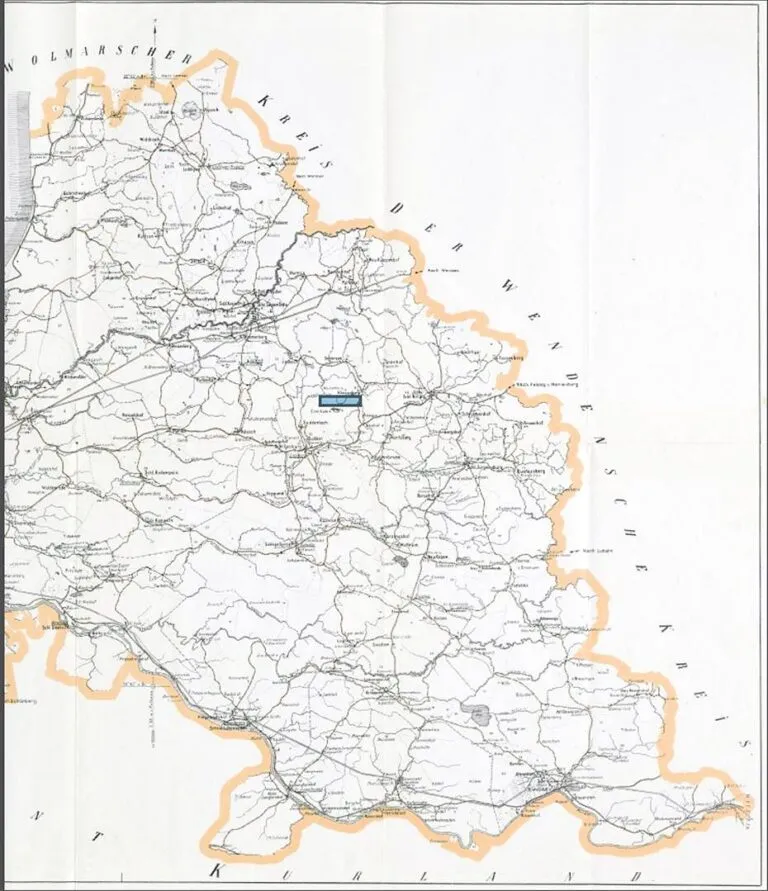 Wegekarte des Riga- schen Kreises