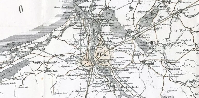Wegekarte des Riga- schen Kreises