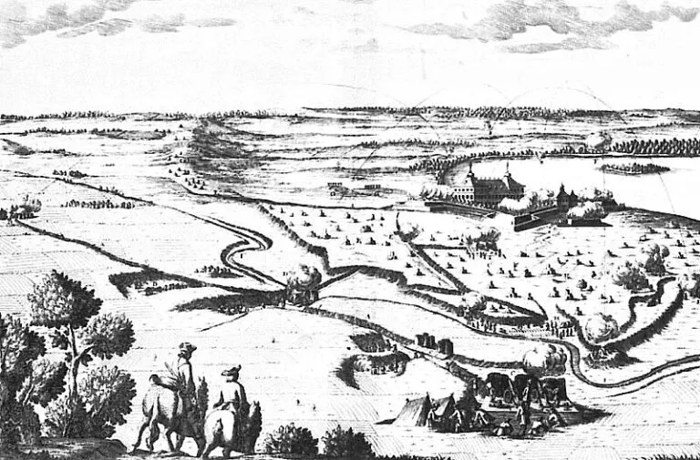 Siege of Biržai Castle by the Swedes.