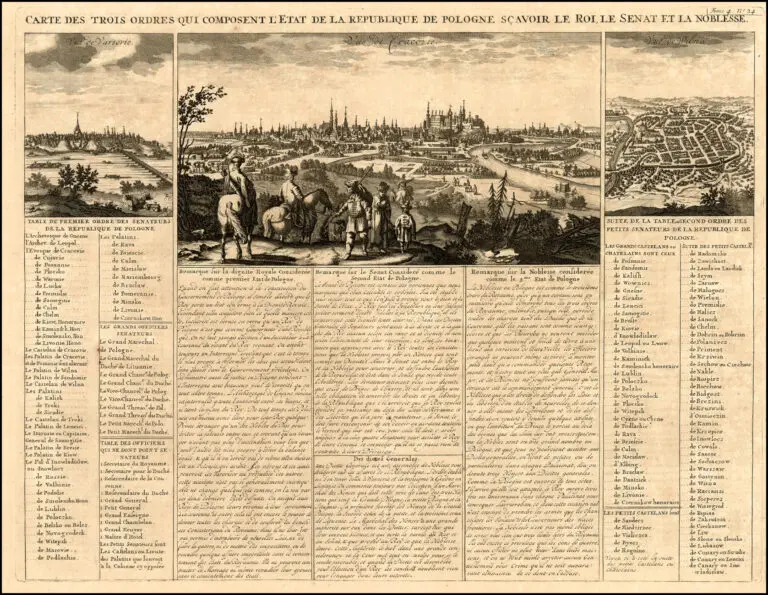 Carte Des Trois Ordres; Vue de Wilna.