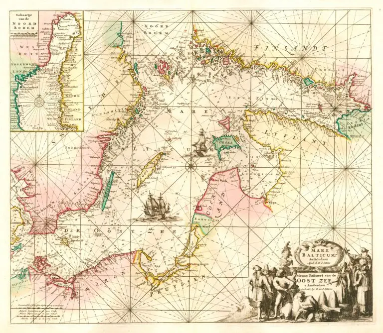 Mare Balticum / Nieuwe Pascaert van de Oost Zee,