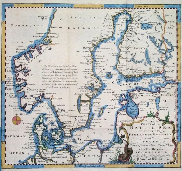 Chart of the Baltic Sea..,