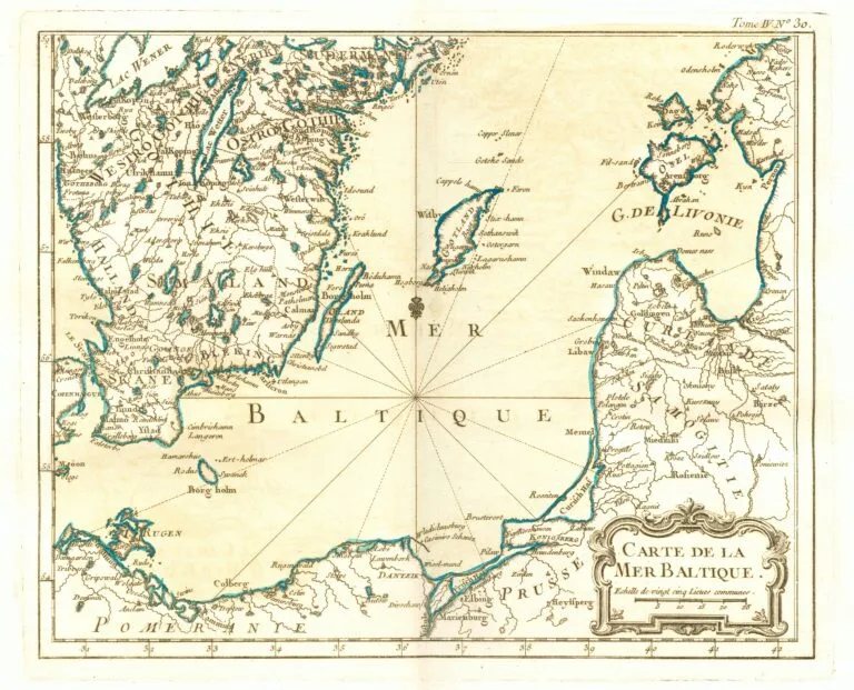 Carte de la Mer Baltique,