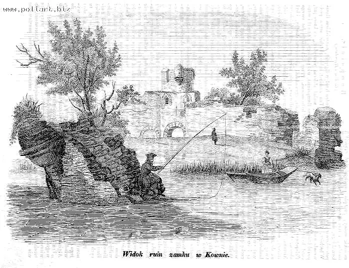Widok ruin zanku w Kownie